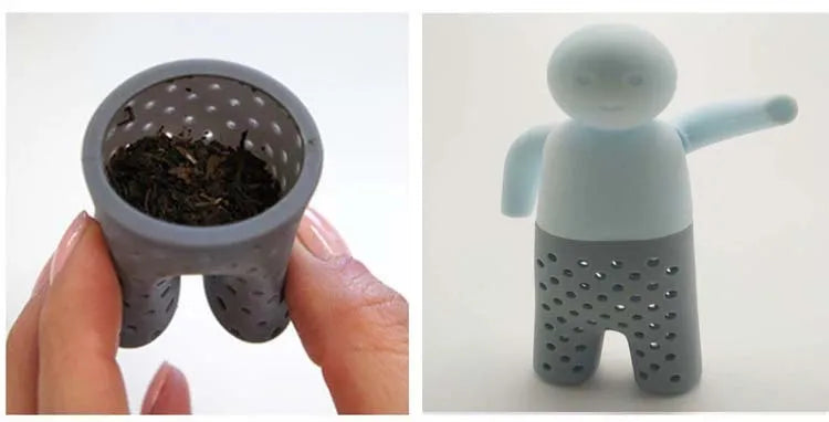 Infusor de té de silicona, muñeco