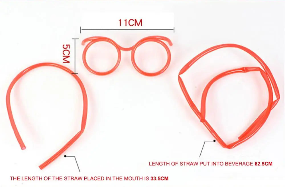 Divertidas gafas pajita