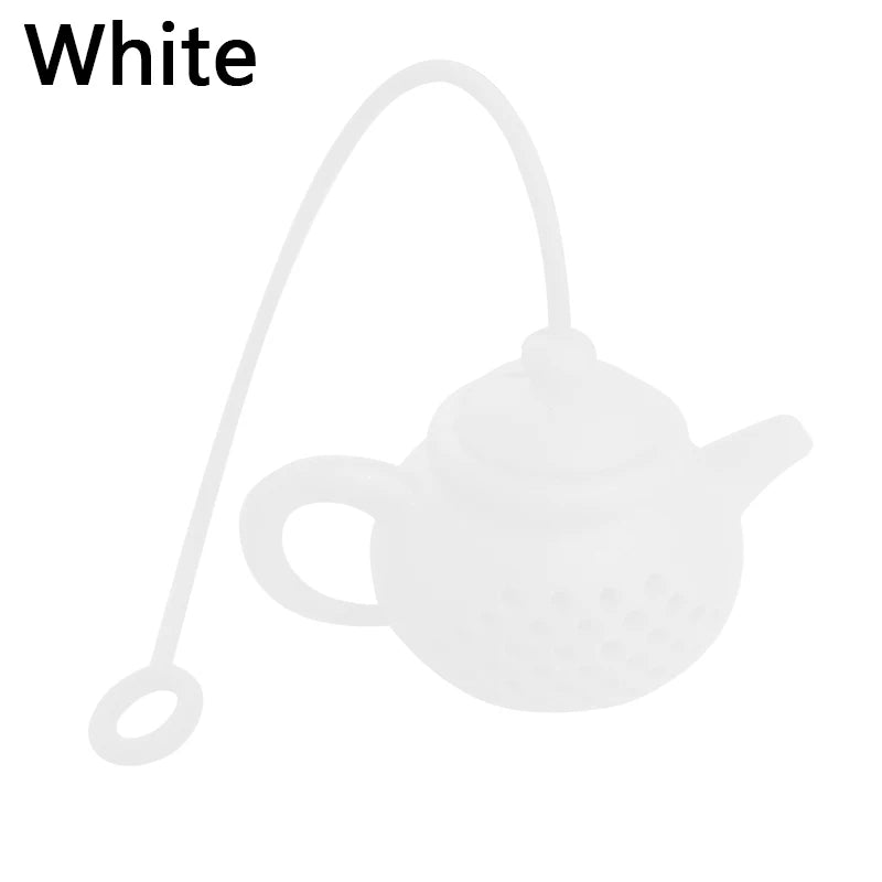 Infusor de té de silicona, forma de tetera