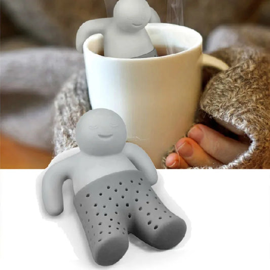 Infusor de té de silicona, muñeco