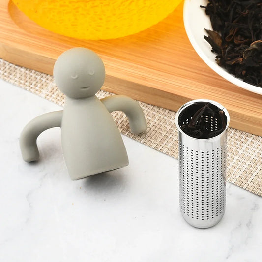 Infusor de té de acero, muñeco