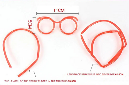 Divertidas gafas pajita